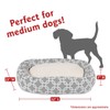 32 Inch Gray Links Sherpa Bagel Dog Bed