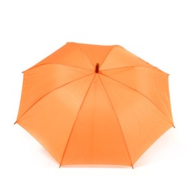 Orange Jollybrolly Straight Stick Lightweight Auto Open Umbrellas- 65cm Length, 90cm Canopy Span - Straight Wood-Effect Handle- Mens & Ladies