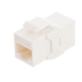 NavePoint CAT6A UTP Inline Keystone Coupler, 25 Pack, White