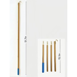 Attic Ladder Pull Down System Kit Attic Staircase Pull-Down System Tool Attic Stairs Pull Down Storage Hook and 51.7 Inch Extension Pole Designed to Replace Traditional Attic Ropes