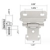 Self-Closing Cabinet Door Hinges, 1/2" Overlay Kitchen Cabinet Door Hinges,