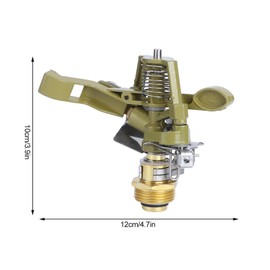 G3/4 Inch Lawn Sprinkler Circular Sprinkler Pulse Sprinkler Irrigation Sprinkler 360° Metal Lawn Sprinkler Sprinkler Garden Irrigation System Adapter
