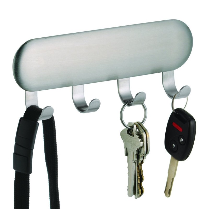 iDesign Forma Self-Adhesive Key Rack Organizer for Entryway, Kitchen -
