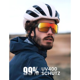 Lamicall Cycling Glasses Men Quick Glasses Women – [29 g TR90 Ultralight] Polarised Sports Glasses Bicycle with Adjustable Nose Pad & Temple, UV400 Running Glasses Sunglasses for Cycling/Ebike/Running