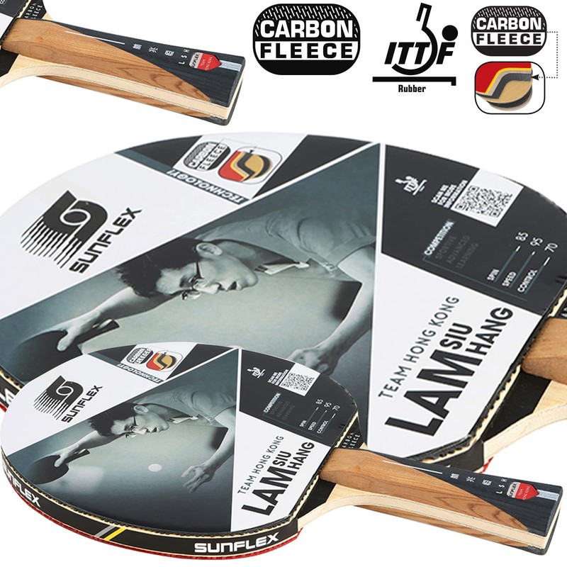SUNFLEX Lam Siu Hang Table Tennis Bat, Champion‑Level Racket for