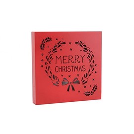 Carousel Home Wooden Merry Christmas Light Box Frame Hanging Decorative Sign