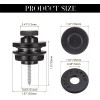 Facmogu 2PCS Black Guitar Strap Locks, Dual Design Strap Retainer