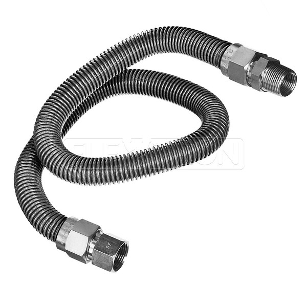 HIGHCRAFT GUHD-TT14-48G Gas Line Hose 3/8'' O.D. x 48'' Length