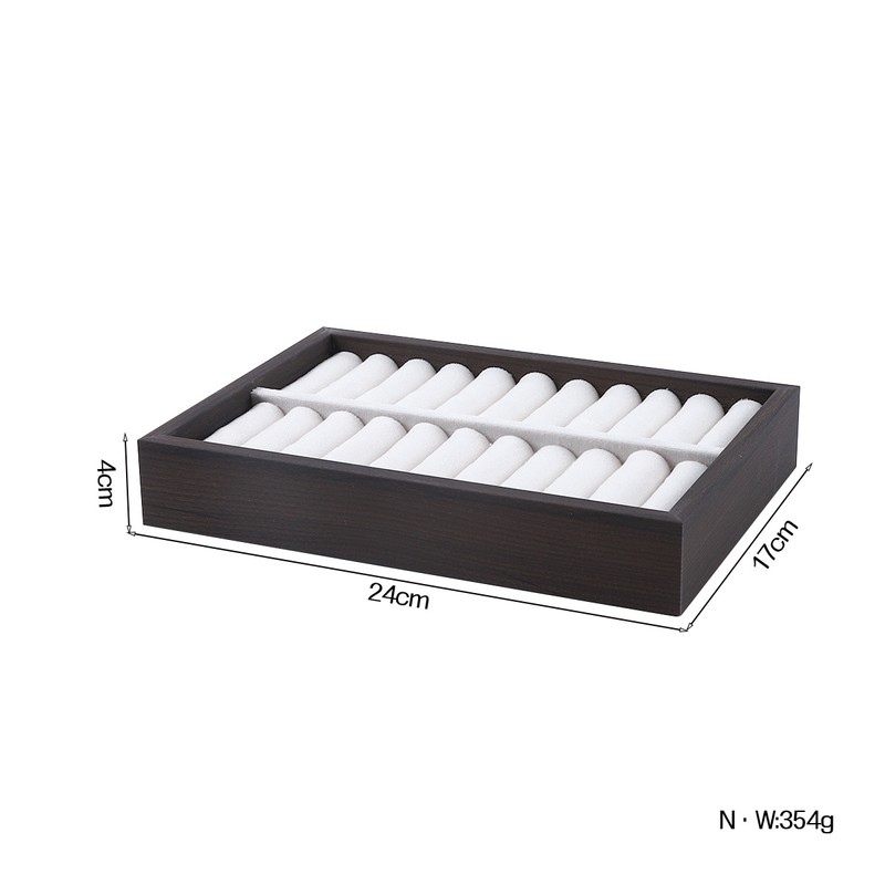 Vellure Jewelry Organizer Drawer – Wooden Velvet Tray for Bracelets