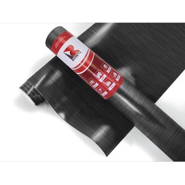 Rvinyl 3M 2080 Series BR212 Brushed Black Metallic - 5ft x 1ft - 5sq ft - Dual Cast Textured Finish Vinyl Car Wrapping Film - Vehicle Sheet Roll