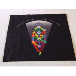 Altar Cloth or Tarot Mat - Hermetic Tree of Life Tarot Cloth - Inspired by the writings of the Golden Dawn - Pagan or Wiccan Altar Cloth or Tarot Cloth for Rituals, Tarot Readings & Fortune-telling