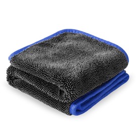 JUSTTOP Car Drying Towel, 35"×24" Extra Large Super Absorbent Quick Drying Microfiber Cleaning Cloth, Ultra Soft Lint Free Reusable Detailing Towel Cloth for Cars SUVs RVs Trucks (Blue)