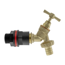 Water Butt Replacement Tap Solid Metal Lever UK Bib Outlet Barb Quick Hosepipes 1/2" & 3/4 (Brass bib (Barbed), 1/2")