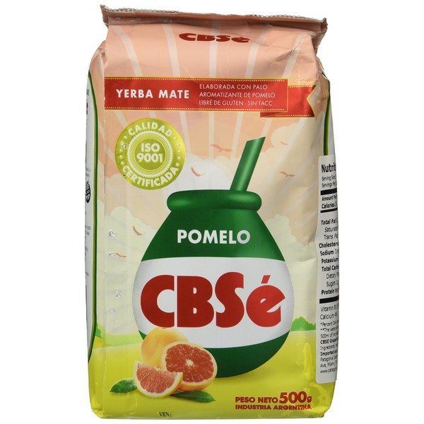 Yerba Mate CBSe Grapefruit Flavor, 1.1 lbs, from Argentina