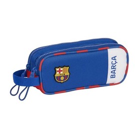 Safta F.C. Barcelona 2nd Team – Children's Double Pencil Case, Children's Pencil Case, Ideal for School Ages, Comfortable and Versatile, Quality and Resistance, 21 x 6 x 8 cm, Blue and Garnet, Blue /