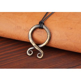 Baldur Jewelry - Viking Norse Troll Cross Necklace - Trollkors Protection Symbol Ancient Looking Hammered Style Pendant Necklace Amulet - Troll Cross Brass Necklace - Viking Jewelry for Men Women