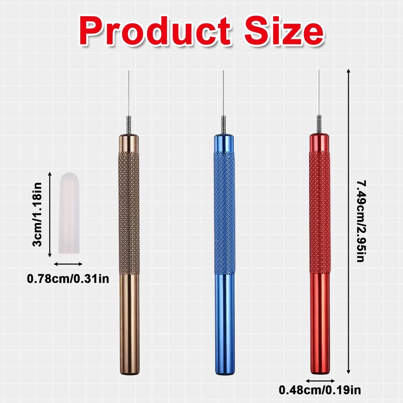 3-Piece Glue Applicator Metal Applicator Needles for Adhesive Dispensing Miniature