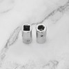 2Pcs 1/4" Square Hole to 1/4" Hex Converter Metal 1/4"
