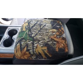 Car Console Covers Plus Made in USA Designed for All GMC Sierra 2014-2025 Fleece Auto Armrest Center Console Cover Mossy