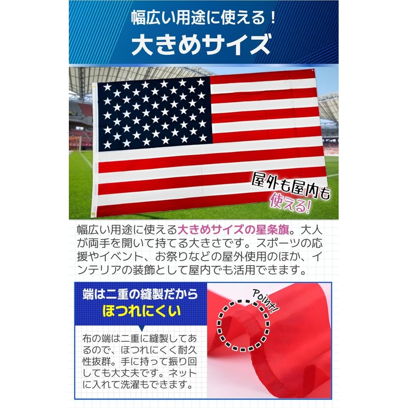 fogman American Flag Stars and Stripes Flag 150cm x 90cm