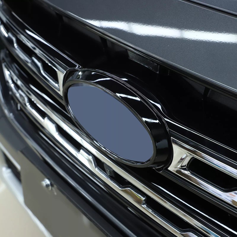 car-attention Gloss Black Front Rear Emblem Badge Logo Trim 2PCS