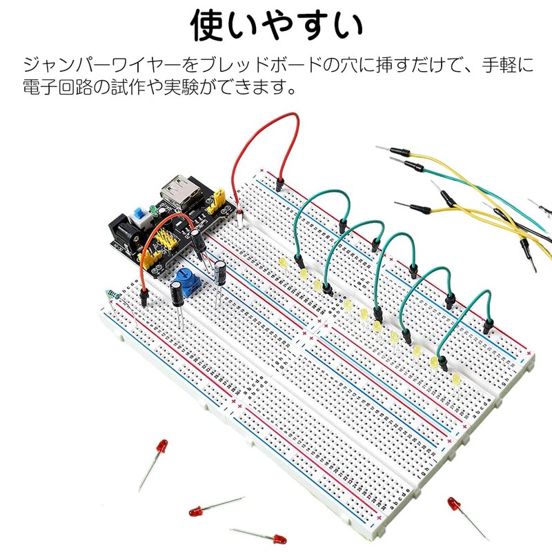 LIANHATA 10pcs Mini Breadboard 400 Holes Breadboard Experiment Board Power