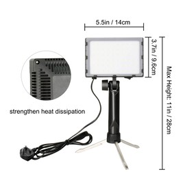 FUDESY 2 Packs LED Video Light Kit, Portable Photography Continuous Table Top Lighting with Color Filters, 5500K 60 LED Panel Light for Photo Video Studio Conference Lighting Game Streaming YouTube