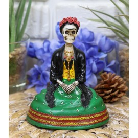 Summit Ebros Mexican Dias De Los Muertos Sitting Lady Skeleton DOD Statue 4"Tall