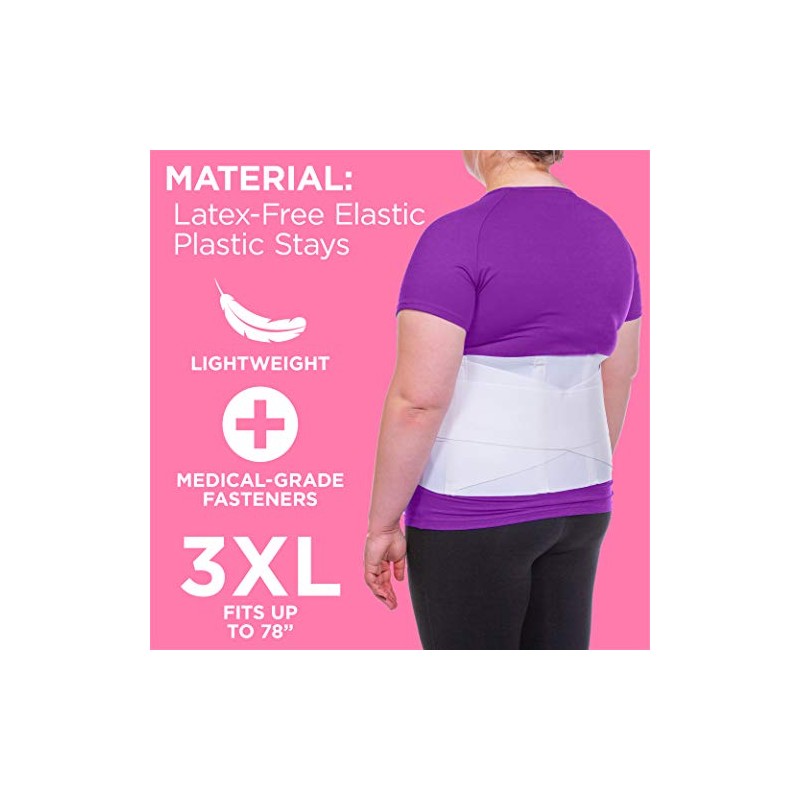 BraceAbility Faja de espalda para mujer de talla grande para