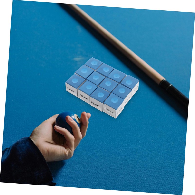 Kisangel Billiards Chalk Cubes 12 Pieces Pool Chalk for Snooker