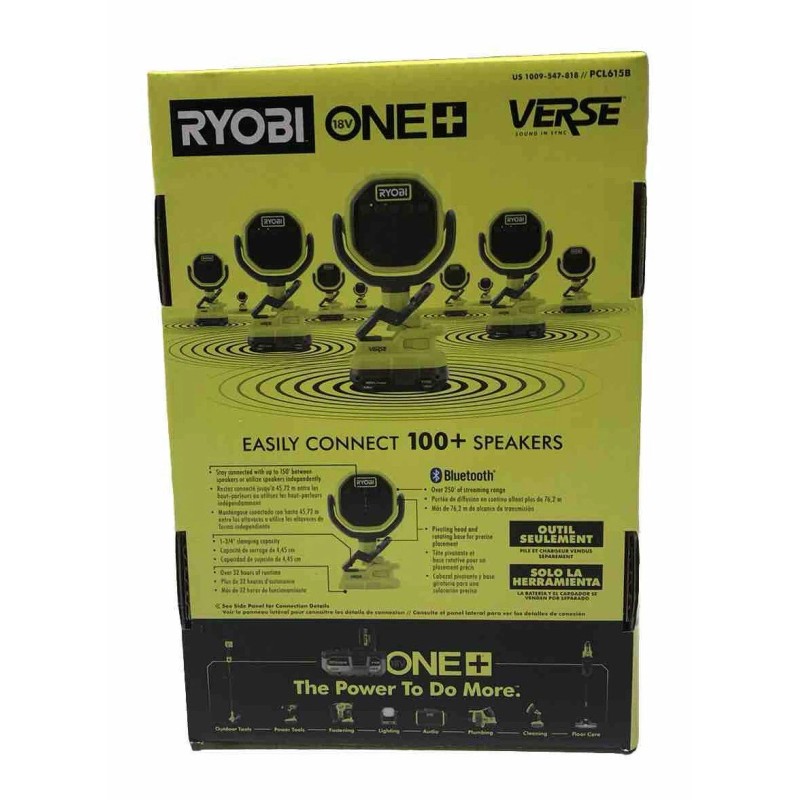 RYOBI ONE+ 18V Cordless VERSE Clamp Bluetooth Speaker (Tool Only)
