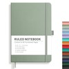 RETTACY Lined Journal Notebook, 192 Numbered Pages, A5 Medium Size