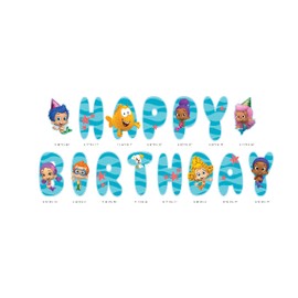 Bubble Guppies Happy Birthday Yard Signs with Metal Stakes, 16'' Letters