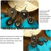 Feather Earrings Boho Earrings for Women Feather Tassel Dangle Earrings