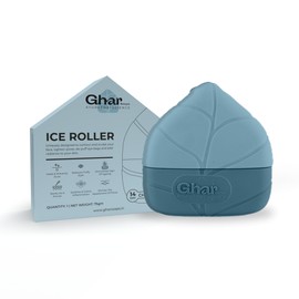 GHAR SOAPS Ice Roller for Neck, Face & Eyes Massage, Reusable Facial Tool for Glowing & Tighten Skin (New Blue)