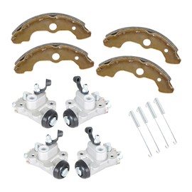 WFLNHB Front Brake Wheel Cylinders with Brake Shoes Replacement for Honda Foreman 450 TRX450ES TRX450 1998 1999-2004 45310-HN0-A01 45350-HN5-N01 45370-HN0-A01