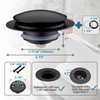 Black Tub Drain Stopper,Welsan Universal Pop Up Bathtub Stopper Replacement