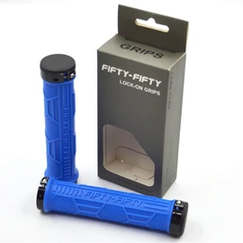 Fifty-Fifty Mountain Bike Handlebar Grips Dual Lock on Cycling Bike Grips (Blue)