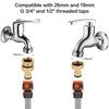 Brass Outside Tap Hose Connector 26mm and 19mm (G 3/4"