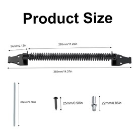 Nizirioo Automatic Door Closer Pull Spring, 36 cm Adjustable Gate Closer, Spring Closer, Garden Door Closer, Spring Door Closer with Screws for Garden Door, Interior Doors, Exterior Doors