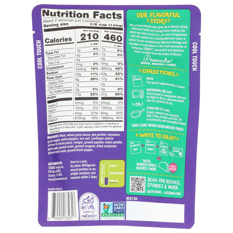 SOMOS Saucy Pinto Beans, 10 OZ