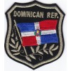 Unbranded DOMINICAN REP. Flag in shield Embroidered Patches 3.25"x2.75" iron-on