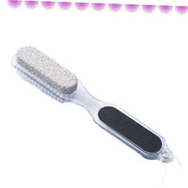 Ipetboom 2pcs 4 1 Foot Care Kit Double Sided Callus Remover & Rasp Pumice Stone Nail Brush for Smooth Feet and Dead Skin Removal
