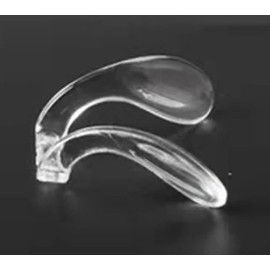 PERFFITT Clear Transparent ABS Rubber Silicon Conjoined Saddle Anti-Slip Nose Bridge Pads for Glasses Sunglasses Frames Eyeglasses Spectacles HNP428 (Clear - 3 Sets)