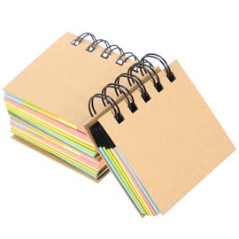 AOKWAWALIY 3 Piece Sticky Notepad Ring, Mini Notebook, Mini Notebook, For Children, Students, Notepad, Ring, Stylish, Office
