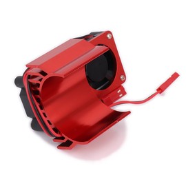 Rcawd Cooler Heatsink Heat Sink Motor 540/545/550 FIT WITH TWO Fans Cooling Head Vent Top JST Alloy Aluminium for 1/10 RC Hobby Model HSP HPI WLtoys Himoto Tamiya 1 PC