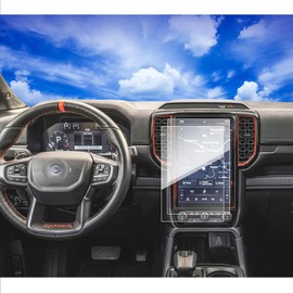 2Pack 2024 Ford Ranger Raptor Screen Protector for Ford Ranger 2024 Accessories 12Inch TouchScreen Clear Display Protector Film infotainment screen protector Tempered Glass Ranger Lariat/Raptor 12''