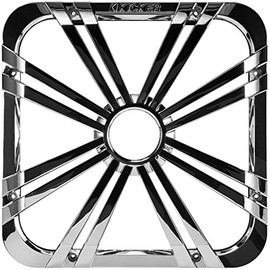 Kicker 10-inch (25cm) Square Subwoofer Grille for 11S10L7,LED, Chrome