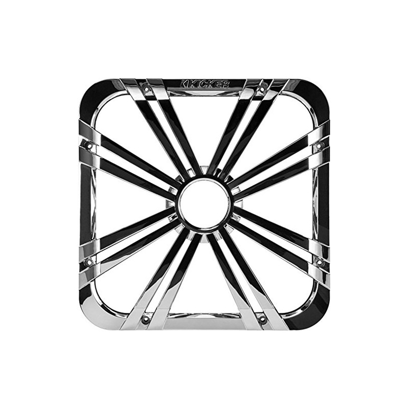 Kicker 10-inch (25cm) Square Subwoofer Grille for 11S10L7,LED, Chrome