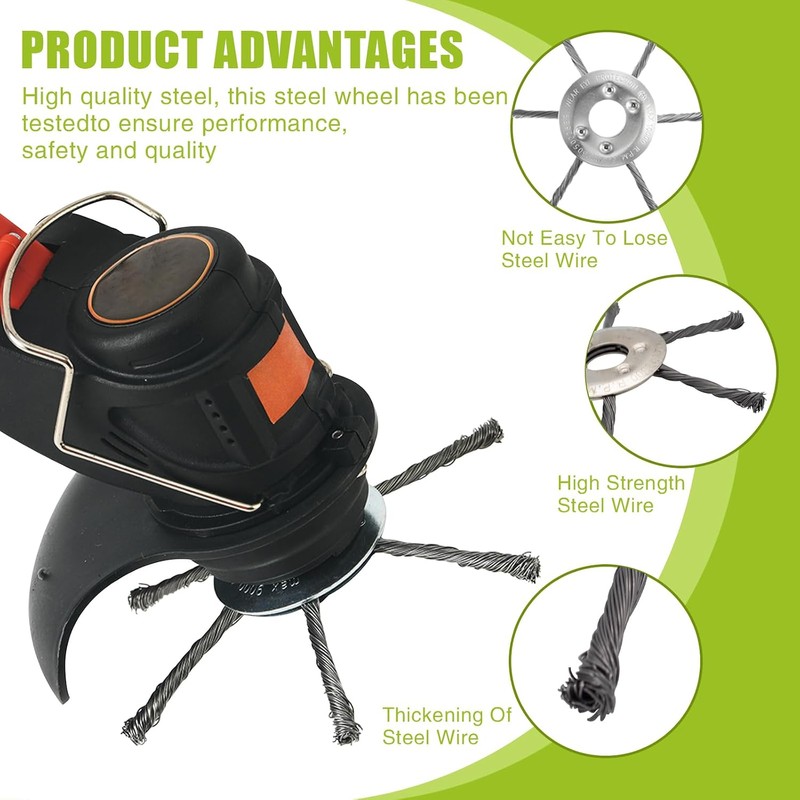 7" Inch Gas Trimmer Head – Universal Steel Wire Weed